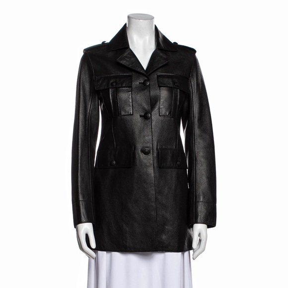 NEW Tory Burch Black Genuine Goat Leather Biker Moto Jacket Size: 0 - Picture 2 of 4